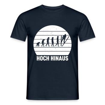 Hoch Hinaus Sonnenhintergrund Skispringen Sport - Männer T-Shirt - Navy - Vorne - AI Model Male 178 light (178cm)