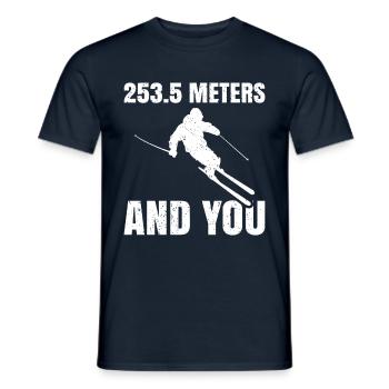 253,5 mètres et vous - T-shirt homme - marine - Devant - AI Model Male 178 light (178cm)
