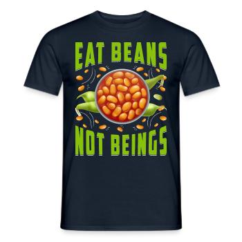 Eat Beans not Beings Vegan - Männer T-Shirt - Navy - Vorne - AI Model Male 178 light (178cm)