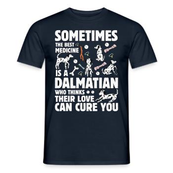Dalmatiner Lustiger Spruch - Männer T-Shirt - Navy - Vorne - AI Model Male 178 light (178cm)