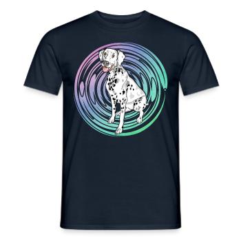 Dalmatien Rétro - T-shirt homme - marine - Devant - AI Model Male 178 light (178cm)