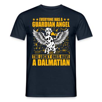 Ange Gardien Dalmatien - T-shirt homme - marine - Devant - AI Model Male 178 light (178cm)