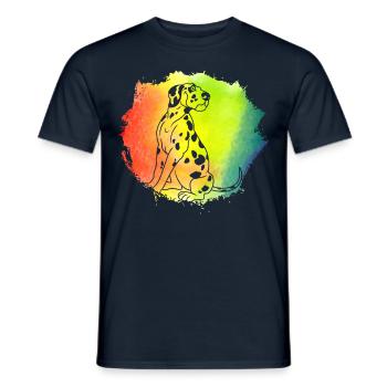 Dalmatien Rétro - T-shirt homme - marine - Devant - AI Model Male 178 light (178cm)