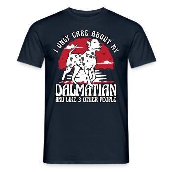 I only care about my Dalmatian and like 3 other - Men's T-Shirt - navy - Front - AI Model Male 178 light (178cm)