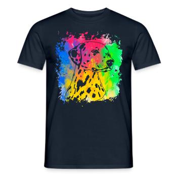 Dalmatien Rétro - T-shirt homme - marine - Devant - AI Model Male 178 light (178cm)