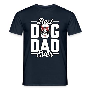 Best dad dog ever - Männer T-Shirt - Navy - Vorne - AI Model Male 178 light (178cm)