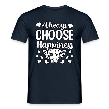 Toujours choisir le bonheur Dalmatien - T-shirt homme - marine - Devant - AI Model Male 178 light (178cm)