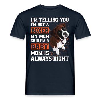 Boxer Bébé Boxer Maman - T-shirt homme - marine - Devant - AI Model Male 178 light (178cm)