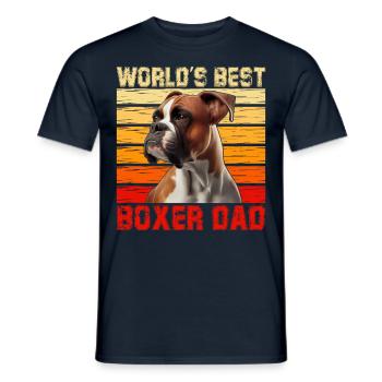 World's best Boxer Dad - Men's T-Shirt - navy - Front - AI Model Male 178 light (178cm)