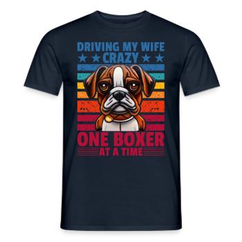 Rendre ma femme folle un boxeur à la fois - T-shirt homme - marine - Devant - AI Model Male 178 light (178cm)