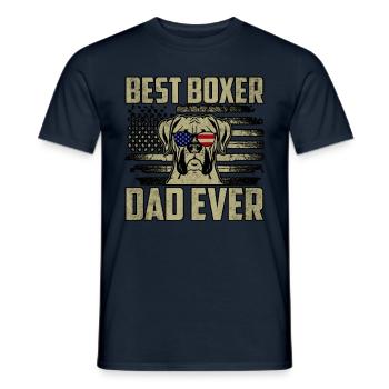 Best Boxer Dad Ever - Männer T-Shirt - Navy - Vorne - AI Model Male 178 light (178cm)