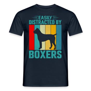 Easily distracted by boxers - Männer T-Shirt - Navy - Vorne - AI Model Male 178 light (178cm)