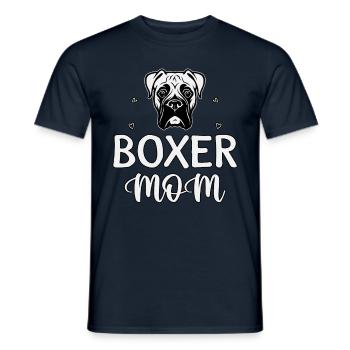 Boxer Mom - Men's T-Shirt - navy - Front - AI Model Male 178 light (178cm)
