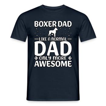Boxer dad like a normal dad only more awesome - Men's T-Shirt - navy - Front - AI Model Male 178 light (178cm)