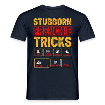 Stubborn Frenchie Tricks Bouledogue français - T-shirt homme - marine - Devant - AI Model Male 178 light (178cm)