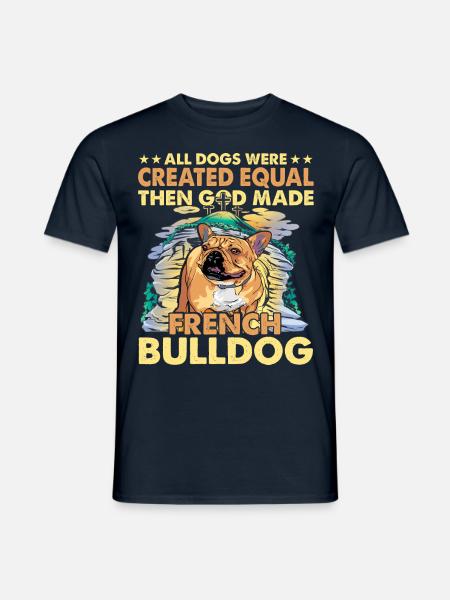 French Bulldog Funny Language - Men's T-Shirt - navy