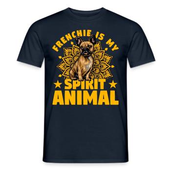Frenchie is my Spirit Animal - Men's T-Shirt - navy - Front - AI Model Male 178 light (178cm)