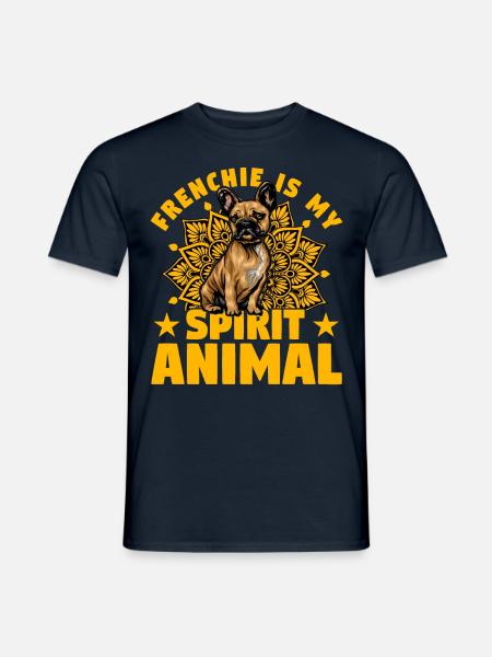 Frenchie is my Spirit Animal - Männer T-Shirt - Navy
