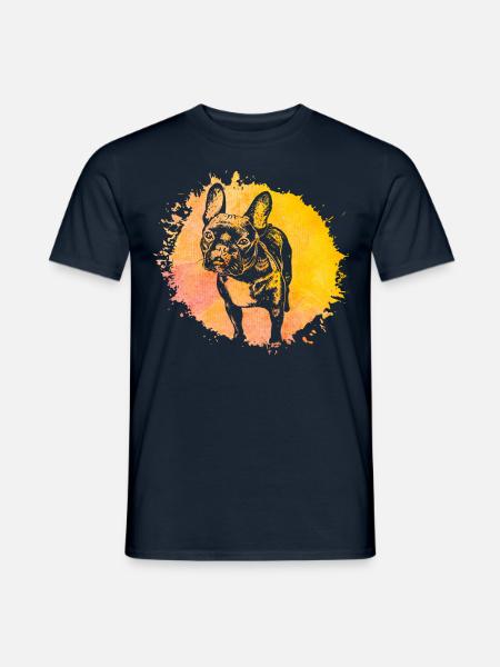 French Bulldog - Men's T-Shirt - navy