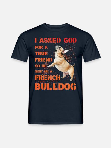 Französische Bulldogge - Männer T-Shirt - Navy