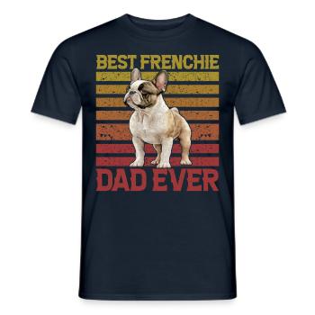 Best Frenchie Dad Ever - Men's T-Shirt - navy - Front - AI Model Male 178 light (178cm)