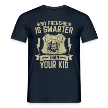 Mon Frenchie est plus intelligent que votre enfant - T-shirt homme - marine - Devant - AI Model Male 178 light (178cm)