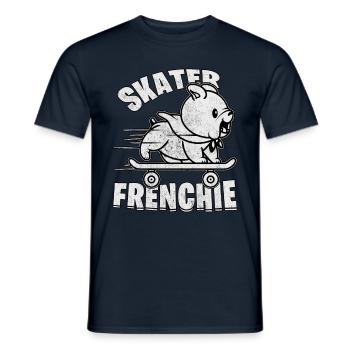 Skater frenchie - Männer T-Shirt - Navy - Vorne - AI Model Male 178 light (178cm)