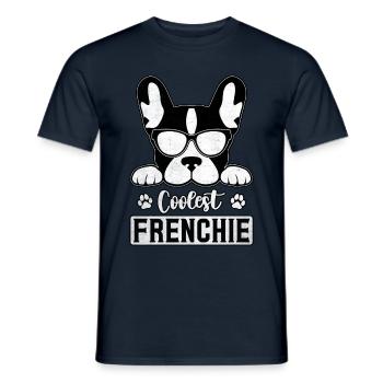 Coolest frenchie - Männer T-Shirt - Navy - Vorne - AI Model Male 178 light (178cm)