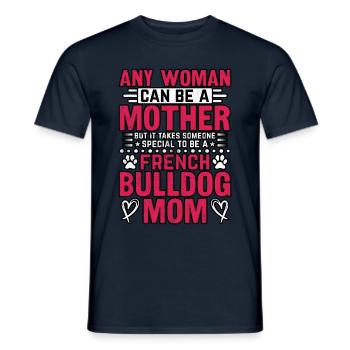 French Bulldog Mom - Men's T-Shirt - navy - Front - AI Model Male 178 light (178cm)