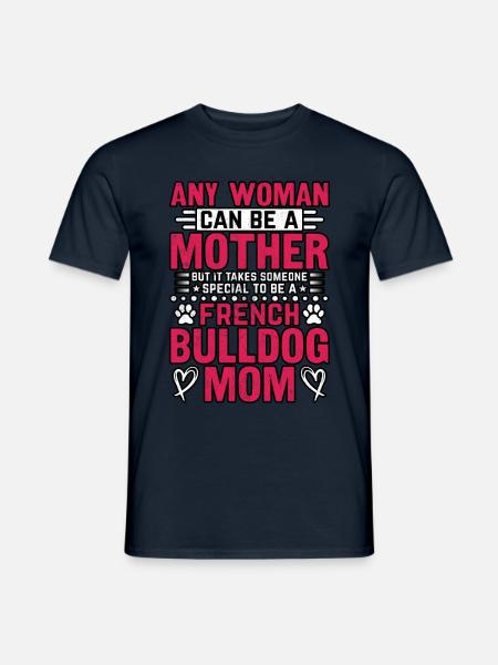 French Bulldog Mom - Men's T-Shirt - navy