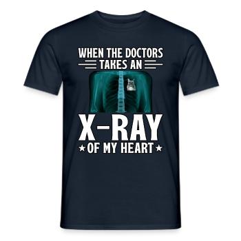 When the doctors take an x ray of my heart - Männer T-Shirt - Navy - Vorne - AI Model Male 178 light (178cm)