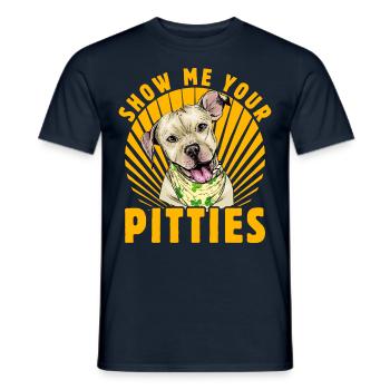 Montrez-moi vos Pitties - T-shirt homme - marine - Devant - AI Model Male 178 light (178cm)