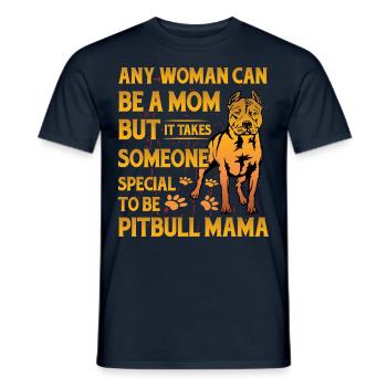Maman Pitbull - T-shirt homme - marine - Devant - AI Model Male 178 light (178cm)