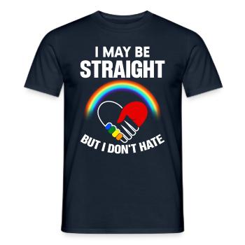 Je suis peut-être hétéro mais je ne déteste pas être Pride Regenb - T-shirt homme - marine - Devant - AI Model Male 178 light (178cm)