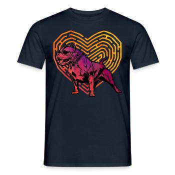 Pitbull - T-shirt homme - marine - Devant - AI Model Male 178 light (178cm)