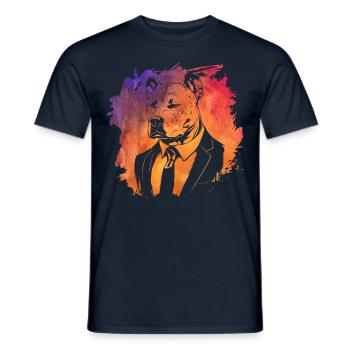 Pitbull - T-shirt homme - marine - Devant - AI Model Male 178 light (178cm)