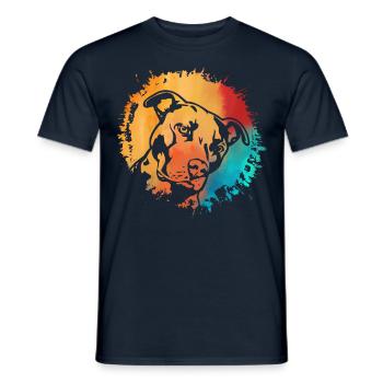 Pitbull - Men's T-Shirt - navy - Front - AI Model Male 178 light (178cm)