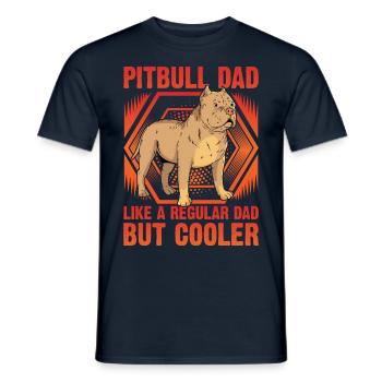Pitbull Dad comme un papa ordinaire mais plus cool - T-shirt homme - marine - Devant - AI Model Male 178 light (178cm)