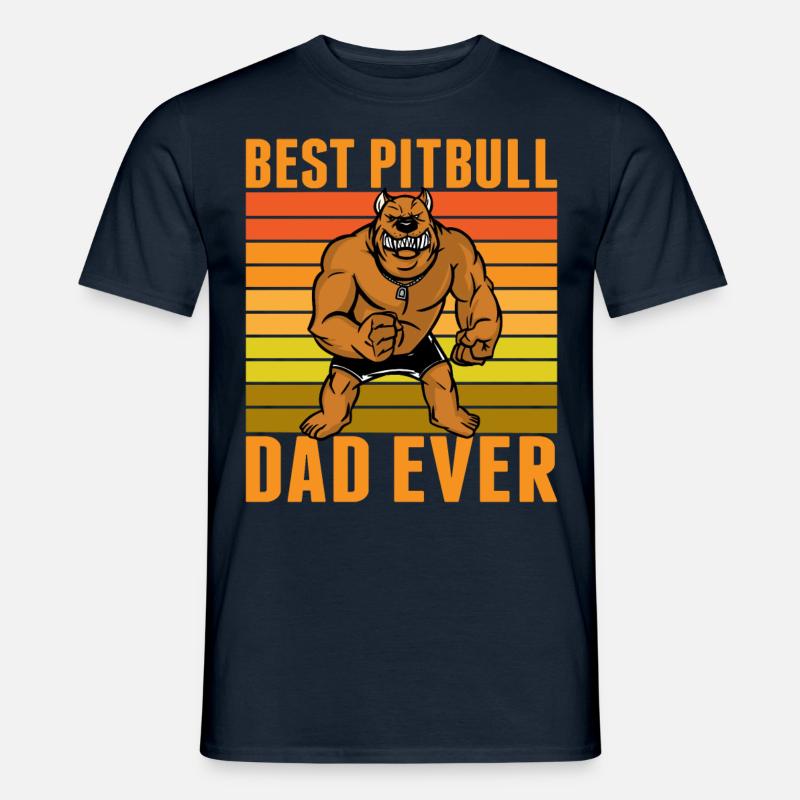 Best Pitbull dad ever - Männer T-Shirt - Navy