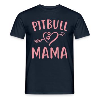 Pitbull Mama - Men's T-Shirt - navy - Front - AI Model Male 178 light (178cm)
