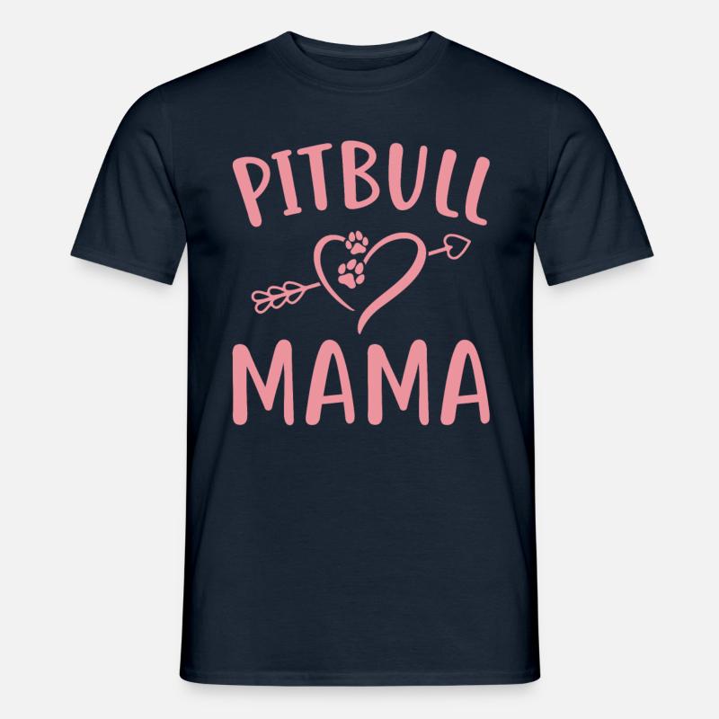 Pitbull Mama - Männer T-Shirt - Navy