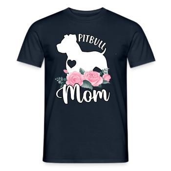 Maman Pitbull - T-shirt homme - marine - Devant - AI Model Male 178 light (178cm)