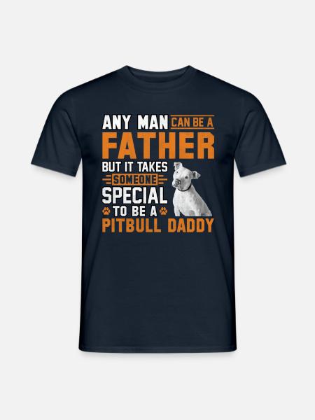 Pitbull Daddy Father - Men's T-Shirt - navy