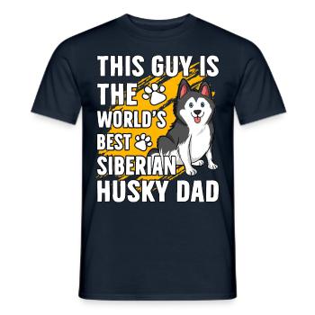 This Guy is the world's best Siberian Husky Dad - Männer T-Shirt - Navy - Vorne - AI Model Male 178 light (178cm)