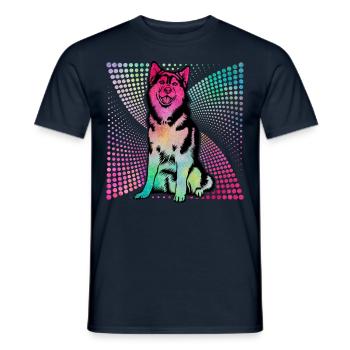 Husky - Männer T-Shirt - Navy - Vorne - AI Model Male 178 light (178cm)