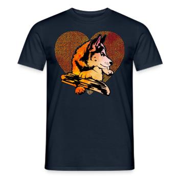Husky - Männer T-Shirt - Navy - Vorne - AI Model Male 178 light (178cm)