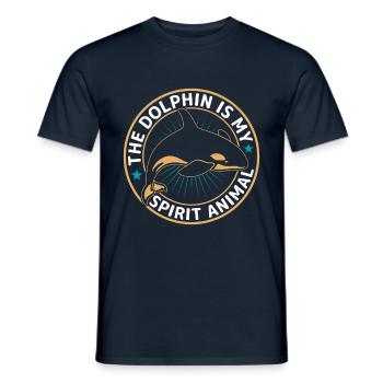 Le dauphin est mon animal spirituel Orques dans la mer - T-shirt homme - marine - Devant - AI Model Male 178 light (178cm)