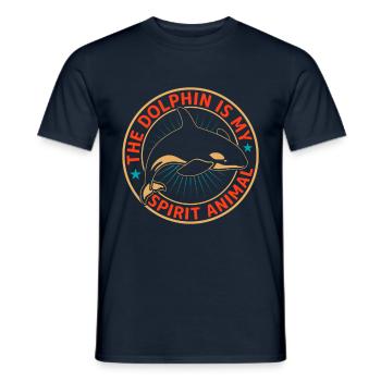 Le dauphin est mon animal spirituel Orques dans la mer - T-shirt homme - marine - Devant - AI Model Male 178 light (178cm)
