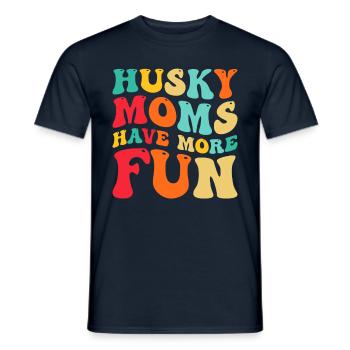 Les mamans Husky ont plus de plaisir - T-shirt homme - marine - Devant - AI Model Male 178 light (178cm)