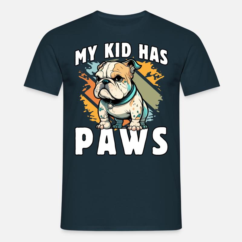 My Kid has Paws - Männer T-Shirt - Navy